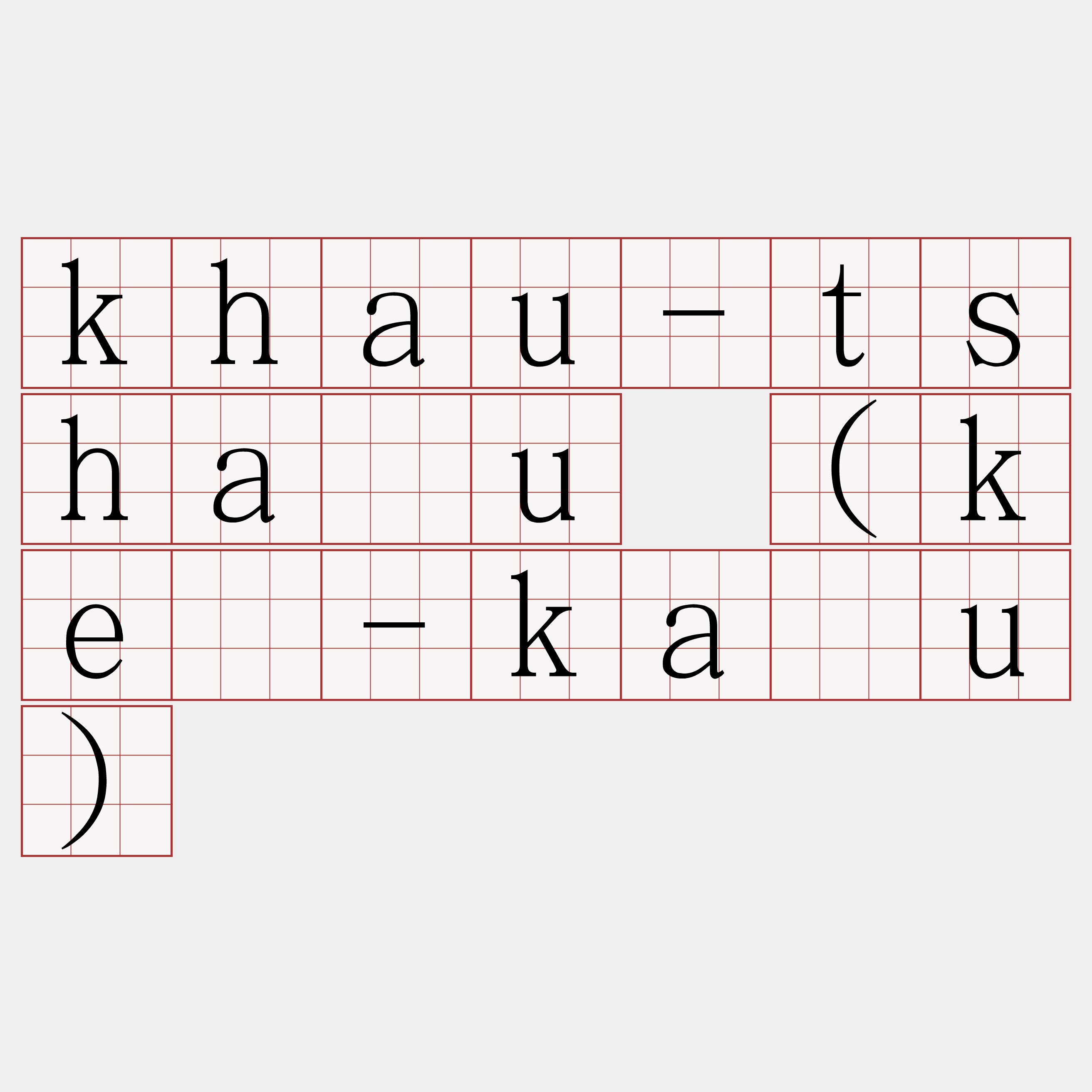 khau-tsháu (kè-kàu)